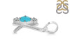Turquoise & White Topaz Alphabet K Pendant TRQ-RDA-63.