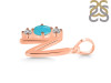 Turquoise & White Topaz Alphabet N Pendant TRQ-RDA-66.