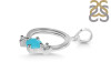 Turquoise & White Topaz Alphabet O Pendant TRQ-RDA-67.