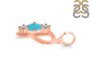 Turquoise & White Topaz Alphabet P Pendant TRQ-RDA-68.
