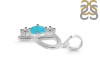 Turquoise & White Topaz Alphabet P Pendant TRQ-RDA-68.