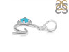Turquoise & White Topaz Alphabet G Pendant TRQ-RDA-7.