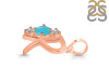 Turquoise & White Topaz Alphabet R Pendant TRQ-RDA-70.