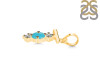 Turquoise & White Topaz Alphabet T Pendant TRQ-RDA-72.
