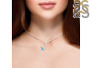 Turquoise & White Topaz Alphabet V Pendant TRQ-RDA-74.