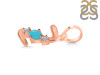Turquoise & White Topaz Alphabet Z Pendant TRQ-RDA-78.