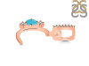 Turquoise & White Topaz Alphabet C Pendant TRQ-RDA-81.