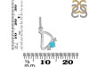 Turquoise & White Topaz Alphabet D Pendant TRQ-RDA-82.