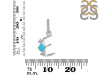 Turquoise & White Topaz Alphabet E Pendant TRQ-RDA-83.