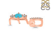 Turquoise & White Topaz Alphabet E Pendant TRQ-RDA-83.