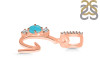 Turquoise & White Topaz Alphabet G Pendant TRQ-RDA-85.