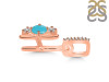 Turquoise & White Topaz Alphabet H Pendant TRQ-RDA-86.