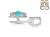 Turquoise & White Topaz Alphabet H Pendant TRQ-RDA-86.