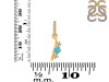 Turquoise & White Topaz Alphabet I Pendant TRQ-RDA-87.