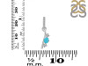 Turquoise & White Topaz Alphabet I Pendant TRQ-RDA-87.