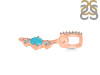 Turquoise & White Topaz Alphabet I Pendant TRQ-RDA-87.