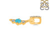 Turquoise & White Topaz Alphabet I Pendant TRQ-RDA-87.