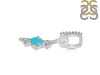 Turquoise & White Topaz Alphabet I Pendant TRQ-RDA-87.