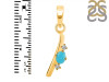 Turquoise & White Topaz Alphabet I Pendant TRQ-RDA-9.