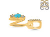Turquoise & White Topaz Alphabet N Pendant TRQ-RDA-92.