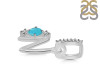 Turquoise & White Topaz Alphabet N Pendant TRQ-RDA-92.