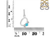 Turquoise & White Topaz Alphabet O Pendant TRQ-RDA-93.