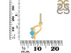 Turquoise & White Topaz Alphabet P Pendant TRQ-RDA-94.