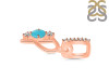 Turquoise & White Topaz Alphabet P Pendant TRQ-RDA-94.