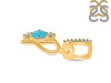 Turquoise & White Topaz Alphabet P Pendant TRQ-RDA-94.