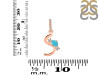 Turquoise & White Topaz Alphabet S Pendant TRQ-RDA-97.