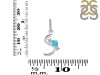 Turquoise & White Topaz Alphabet S Pendant TRQ-RDA-97.