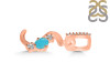 Turquoise & White Topaz Alphabet S Pendant TRQ-RDA-97.