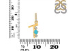 Turquoise & White Topaz Alphabet T Pendant TRQ-RDA-98.