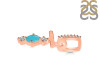 Turquoise & White Topaz Alphabet T Pendant TRQ-RDA-98.