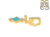 Turquoise & White Topaz Alphabet T Pendant TRQ-RDA-98.