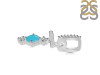 Turquoise & White Topaz Alphabet T Pendant TRQ-RDA-98.