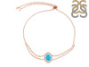 Turquoise & White Topaz Bracelet With Adjustable Camera Lock TRQ-RDB-68.