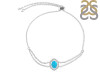 Turquoise & White Topaz Bracelet With Adjustable Camera Lock TRQ-RDB-68.