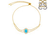 Turquoise & White Topaz Bracelet With Adjustable Camera Lock TRQ-RDB-68.