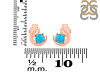 Turquoise Stud Earring  TRQ-RDE-1273.