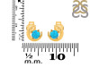 Turquoise Stud Earring  TRQ-RDE-1273.