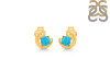 Turquoise Stud Earring  TRQ-RDE-1273.