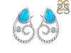 Turquoise & White Topaz Stud Earring TRQ-RDE-55.