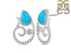 Turquoise & White Topaz Stud Earring TRQ-RDE-55.