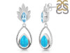 Turquoise & Blue Topaz Earring TRQ-RDE-57.