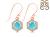 Turquoise & White Topaz Earring TRQ-RDE-701.