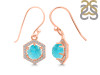 Turquoise & White Topaz Earring TRQ-RDE-701.