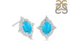 Turquoise & White Topaz Stud Earring TRQ-RDE-849.