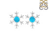 Turquoise & White Topaz Stud Earring TRQ-RDE-854.