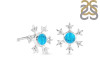 Turquoise & White Topaz Stud Earring TRQ-RDE-854.